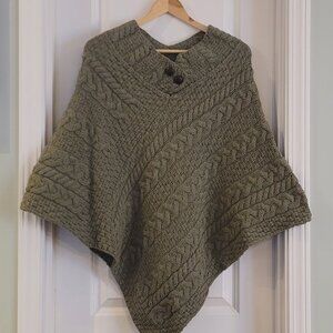 New Carraigdonn merino wool Irish poncho/shawl